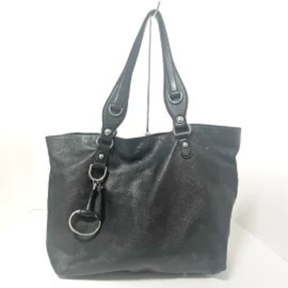 Gucci Icon Bit Tote Bag Black Leather